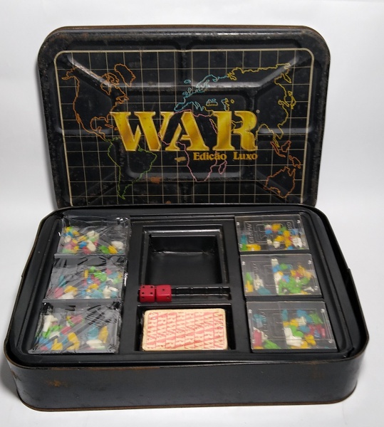 Antigo Jogo WAR Edição Luxo - Caixa em metal original com tabuleiro e  pecinhas