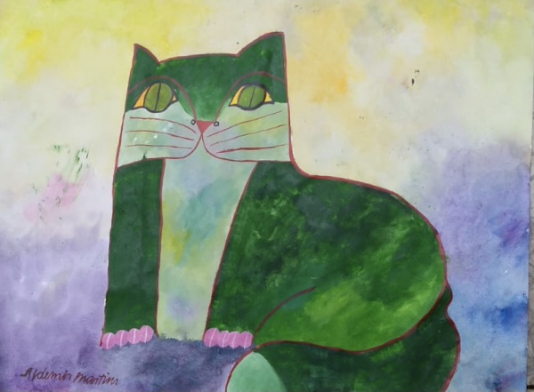 ALDEMIR MARTINS (Novembro/1922 Fevereiro/2006) Tema GATO VERDE
