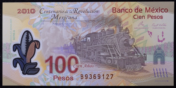 Cédula estrangeira, México 500 pesos, flor de estampa