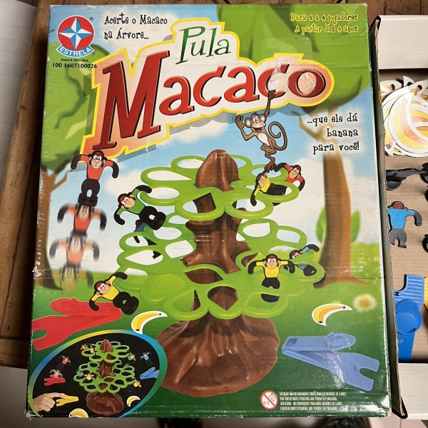 Brinquedo Antigo Jogo Pula Macaco Da Estrela Completo