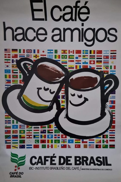 Um cartaz que diz que o café é meu melhor amigo.