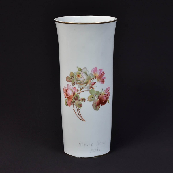 Pierre Hers Antigo Vaso Francês em porcelana, forma ci