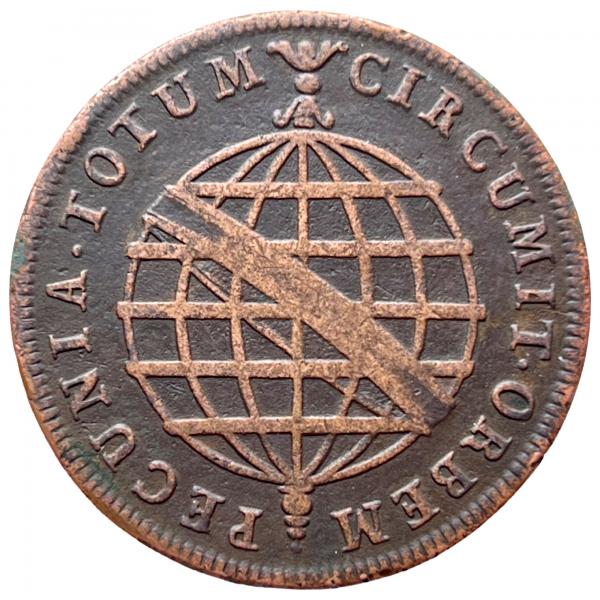 XL RÉIS BRASIL COLÔNIA ANO 1786 (RARA/40 RÉIS/ANO 1786/
