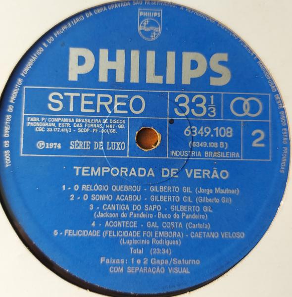 Disco de vinil Caetano Veloso, Gal Costa e Gilberto Gil