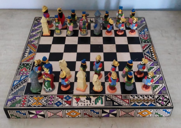 Jogo de Xadrez Peruano Feito à Mão