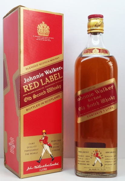 JOHNNIE WALKER - RED LABEL - Old Scotch Whisky - 1 Litr