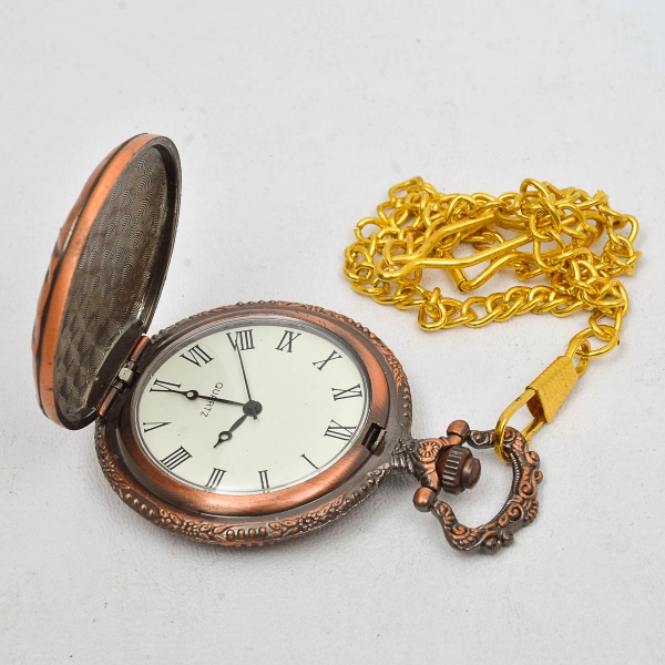 MAGNUM - Antigo relógio de bolso quartz com caixa em me