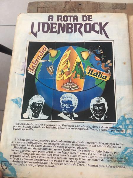 ALBUM DE FIGURINHAS VIAGEM AO CENTRO DA TERRA EDITORA VPV ANO 1993
