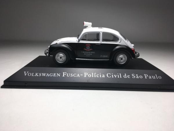 Volkswagen Fusca - Polícia Civil Escala 1/43 miniatura