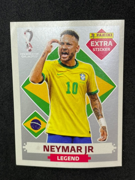 Figurinha EXTRA STICKER - LEGEND do Neymar - Copa do Mundo de 2022,  conservada, neymar legend 