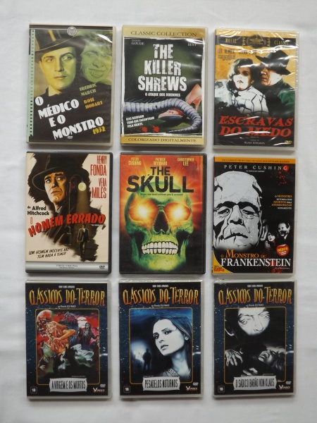 DVD (9) - Filmes diversos com os temas de terror e susp