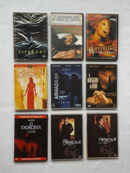 DVD (9) - Filmes diversos com os temas de terror e susp