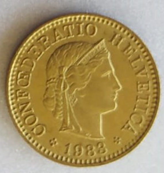 MOEDA SUIÇA 5 RAPPEN 1983