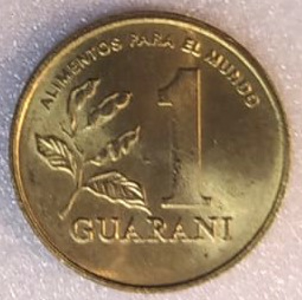 MOEDA PARAGUAI 1 GUARANI 1993 - ALIMENTOS PARA EL MUNDO