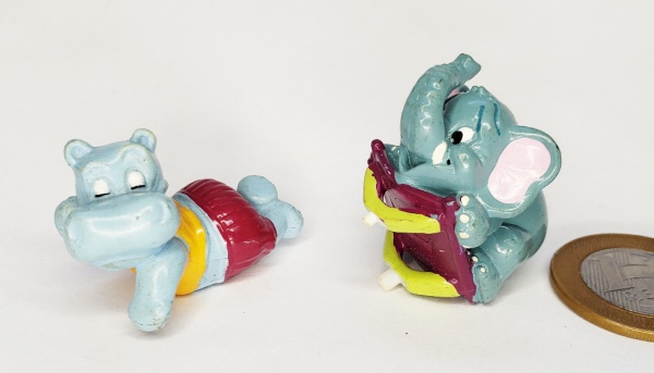 Lote contendo duas miniaturas Kinder ovo da coleção Happy Hipp