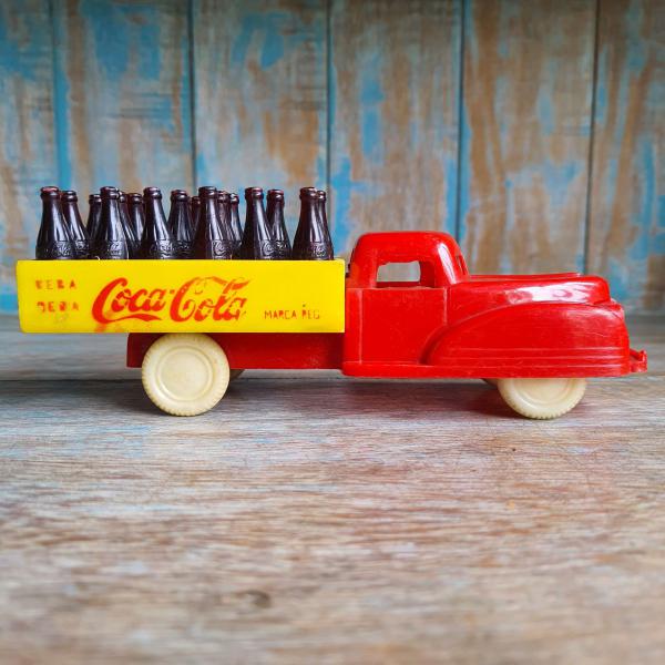 Mini Coca Cola Garrafinhas,engradado,caminhão Antigo Brinquedo