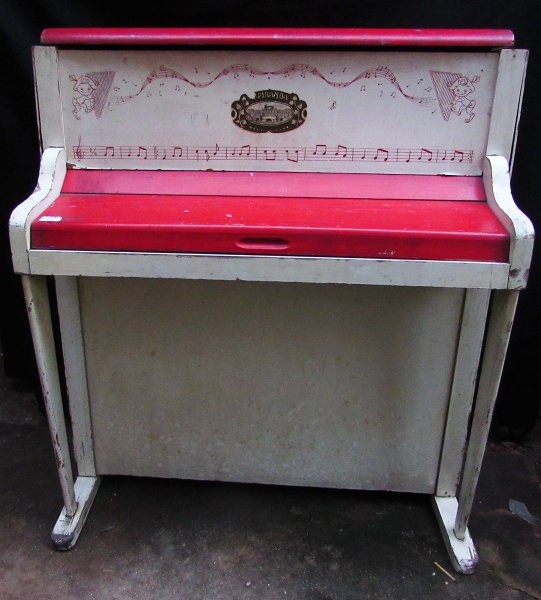 Antigo Piano Infantil Madeira - Império dos Antigos