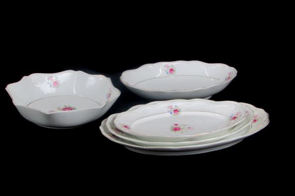 Trio de xícaras de chá antigo de Porcelana Schmidt 00126