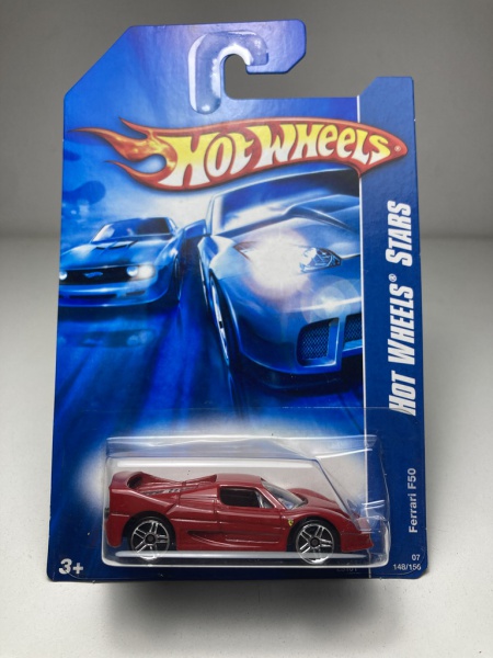 Ferrari F50 Vermelha Hot Wheels Miniatura na escala 1/6