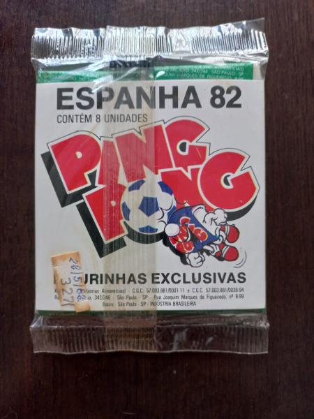 RÉPLICA EM TAMANHO REAL DA CAIXA DOS CHICLETES PING PONG COPA DA ESPANHA  1982