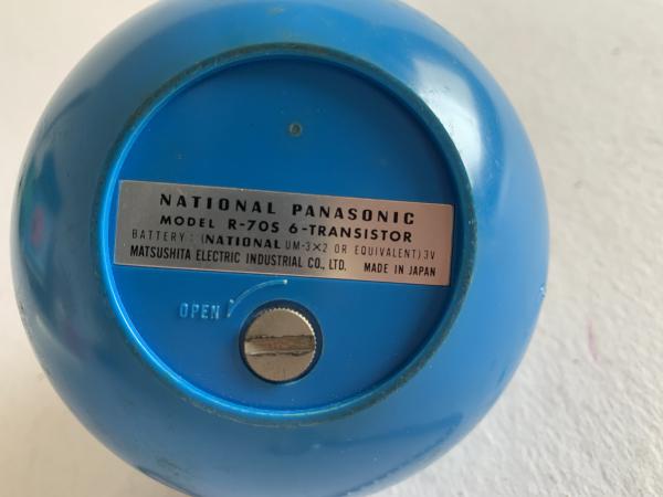 NATIONAL PANASONIC - PANA PET R-70 - ANTIGO RÁDIO AZUL BOLA