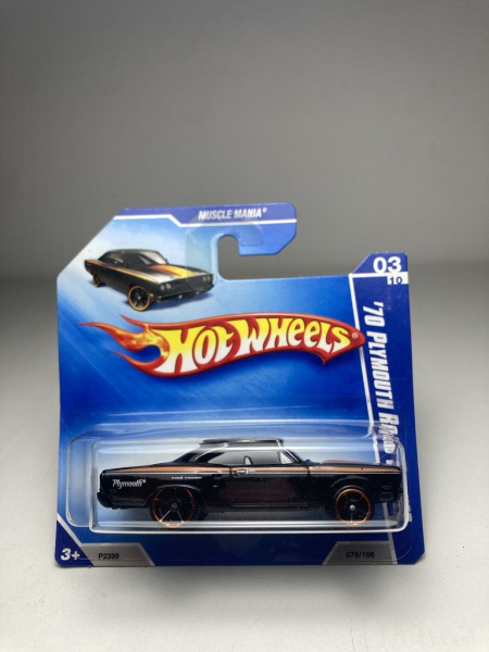 70 Plymouth Road Runner Preto Hot Wheels Miniatura na e