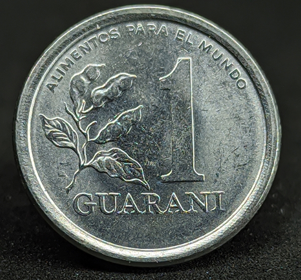 Moeda do Paraguai 1 guarani, 1978 (FAO) Aço inoxidável,