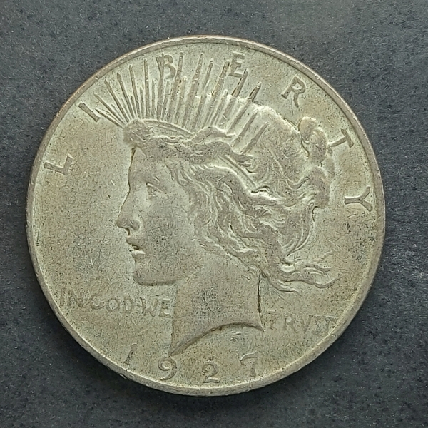 EUA 1 DOLLAR 1927D PRATA 0.900 PESO 26,73GR RAR