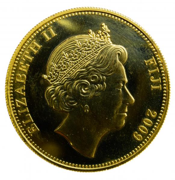 Moeda das Ilhas Fiji - 1 Dollar - Elizabeth II (Leopardo) - 2009
