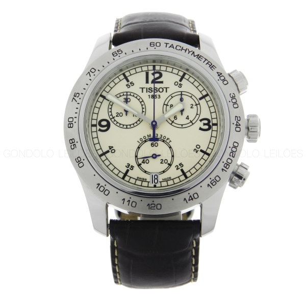 Rel gio Tissot V8 Chronograph Caixa em A o Pulseira