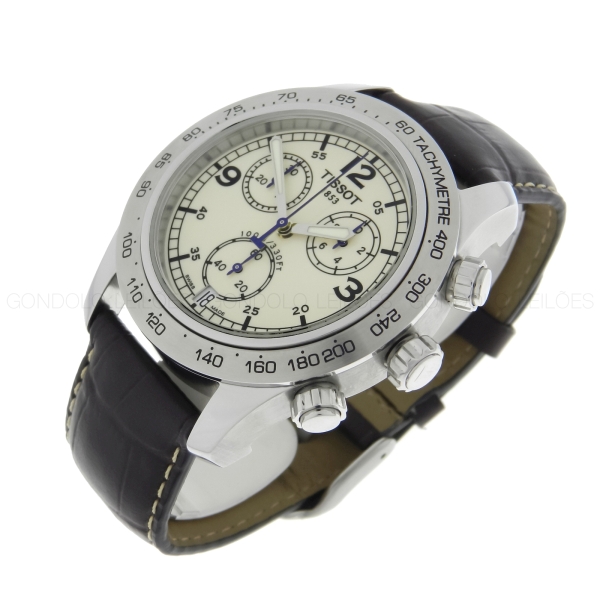 Rel gio Tissot V8 Chronograph Caixa em A o Pulseira