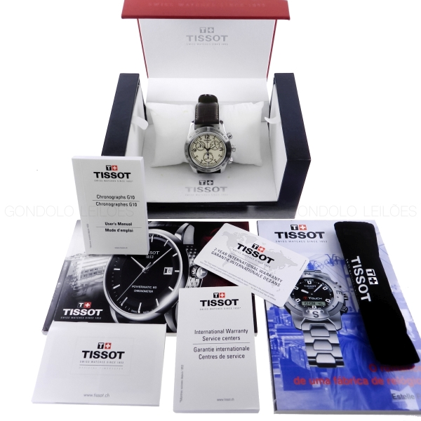 Rel gio Tissot V8 Chronograph Caixa em A o Pulseira