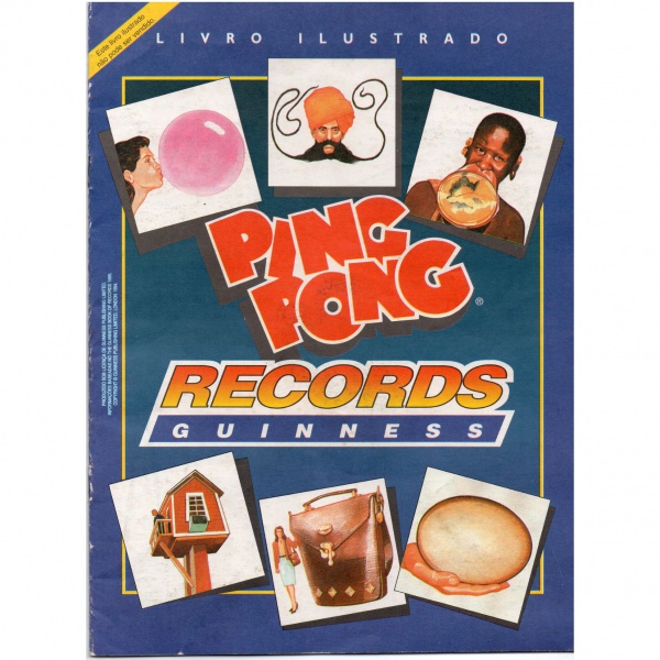 Álbum de figurinha do chiclete ping pong incompleto