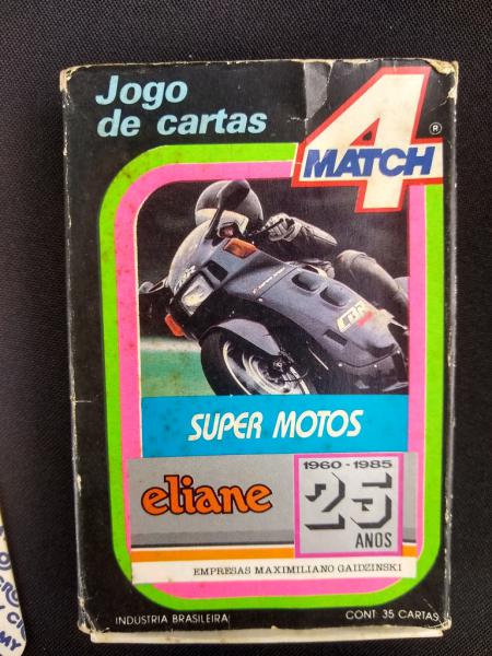 Jogo de Cartas Colecionáveis 4 Match Super Motos Cromy Club Anos