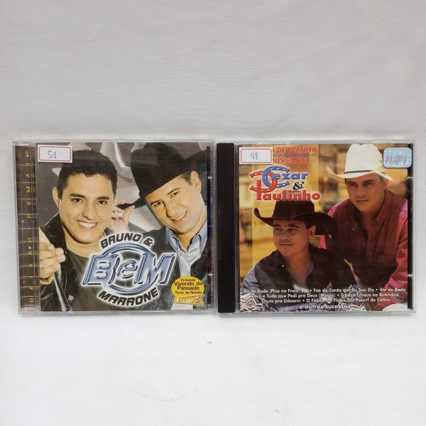 Lote com seis Compact Disc, sendo Amigos - Leandro & Leonardo