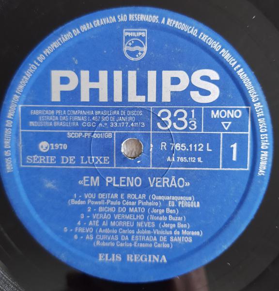 Disco de Vinil Quarteto em Cy, Em Cy Maior, 1968. MONO.