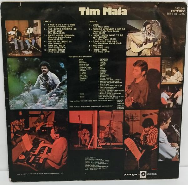 LP Tim Maia, ano 1971, capa regular, com poucos detalhe