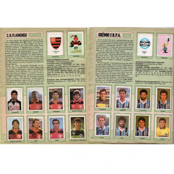 ÁLBUM COMPLETO ( PLACAR ) COM AS FIGURINHAS DO CAMPEONA