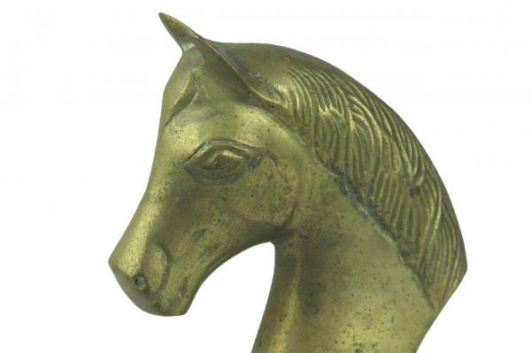 Uma peça de xadrez com uma cabeça de cavalo