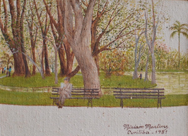 Miriam Martins, óleo sobre tela, Curitiba, 1981 - med. 09x12cm