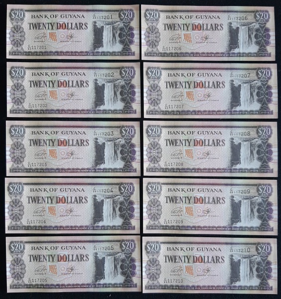 ESTADOS UNIDOS - 10 NOTAS DE 2 DOLLARS - LETRA L - F