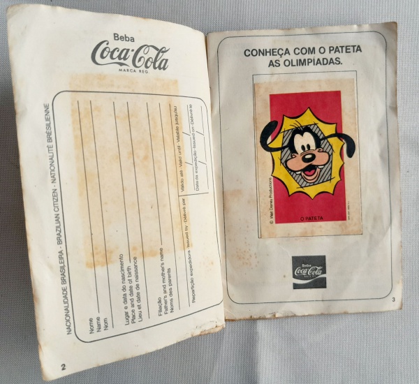 Coca-Cola アート作品 限定版 1982年 Álbum de figurinhas da Olimpíada de 1982, promocional da Coca-Cola
