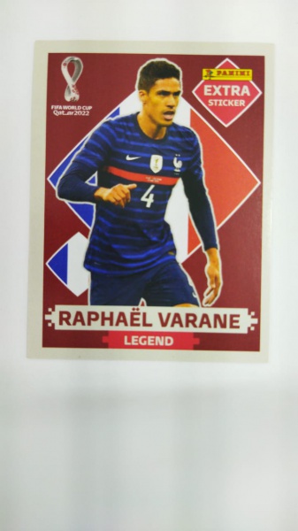 Copa 2022 - Figurinha Extra Legend Raphael Varane BASE