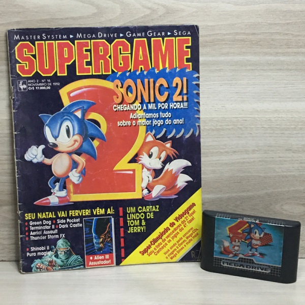 Jogo Sonic Original - Mega Drive - Sebo dos Games - 10 anos!