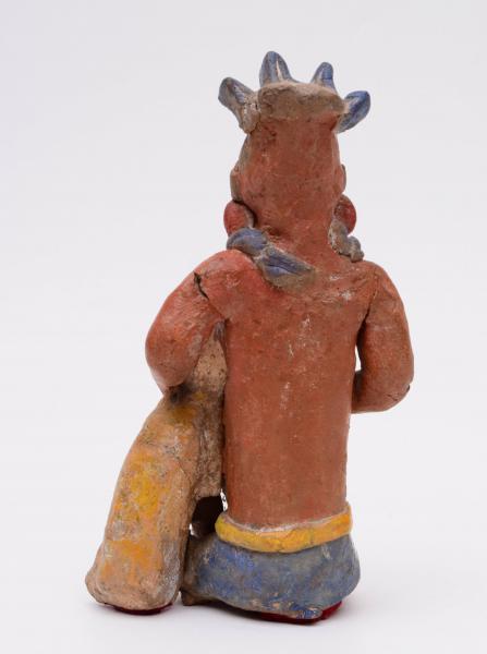 Arte Indígena - Antiga escultura em terracota policroma