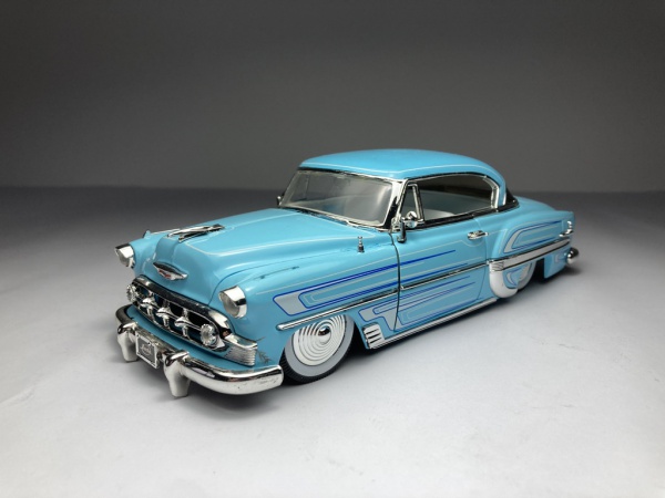 1953 Chevrolet Bel Air Azul Jada Escala 1/24 miniatura
