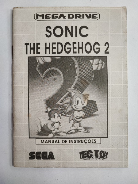 Manual de Master System do jogo Sonic The Hedghog da S