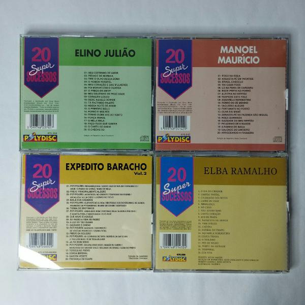 CD- lote com 4CDs/ Coleção- 20 Super Sucessos , Manoel Mauríio