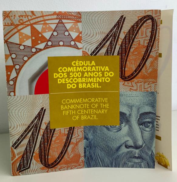 Commemorative Banknote Of The Fifth Centenary Brazil 10 Reals