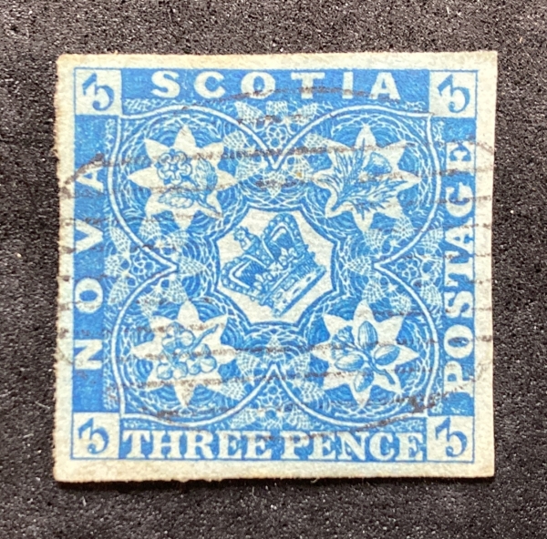 Nova Scotia - Brasão de Armas - Papel Azulado (Mi# 2c)